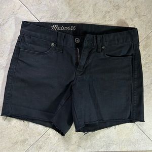Madewell black denim shorts